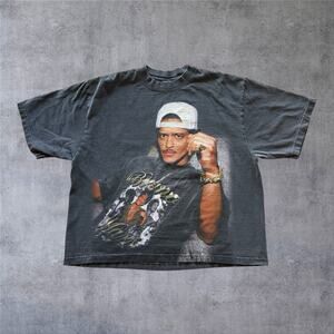 Official Bruno Mars 2024 Concert T-Shirt Men’s Medium M Graphic Tee Washed Black